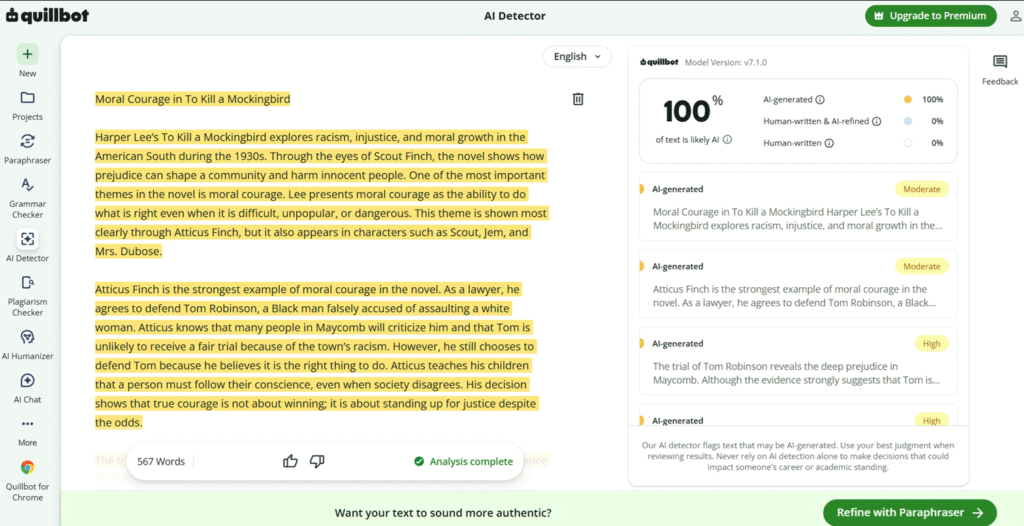 QuillBot screenshot