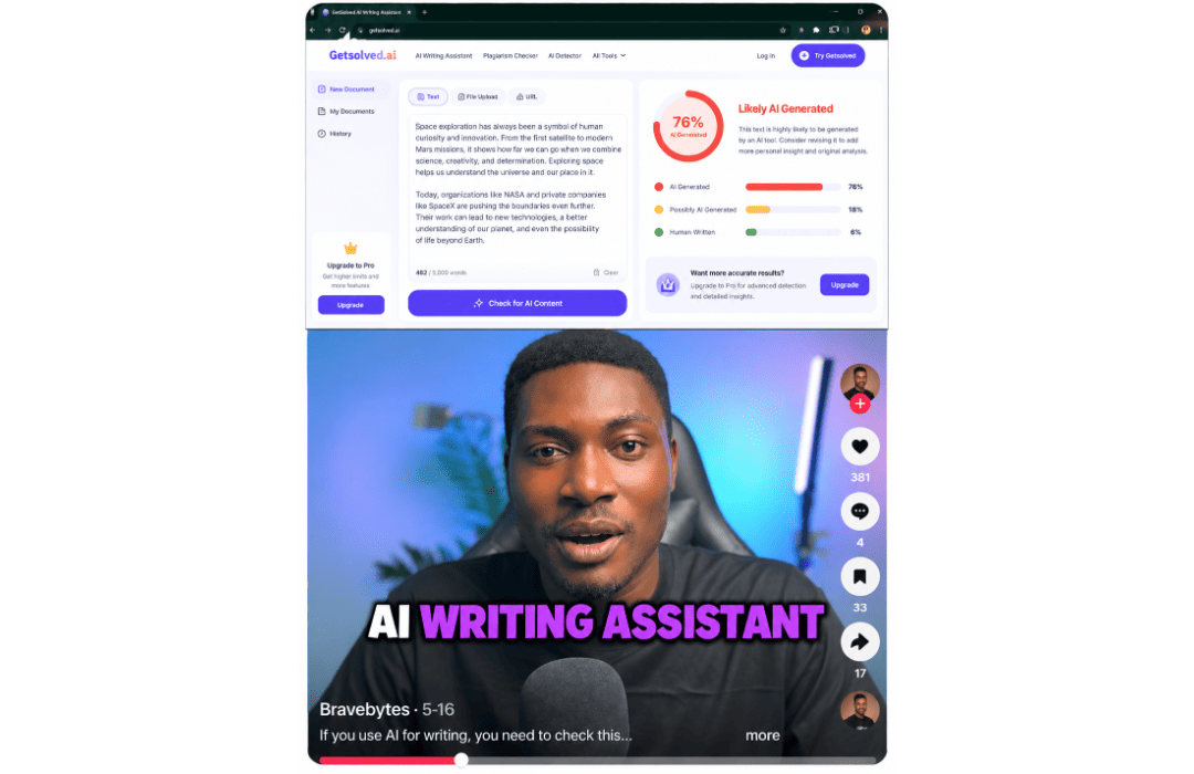 Second screenshot of a GetSolved review on TikTok