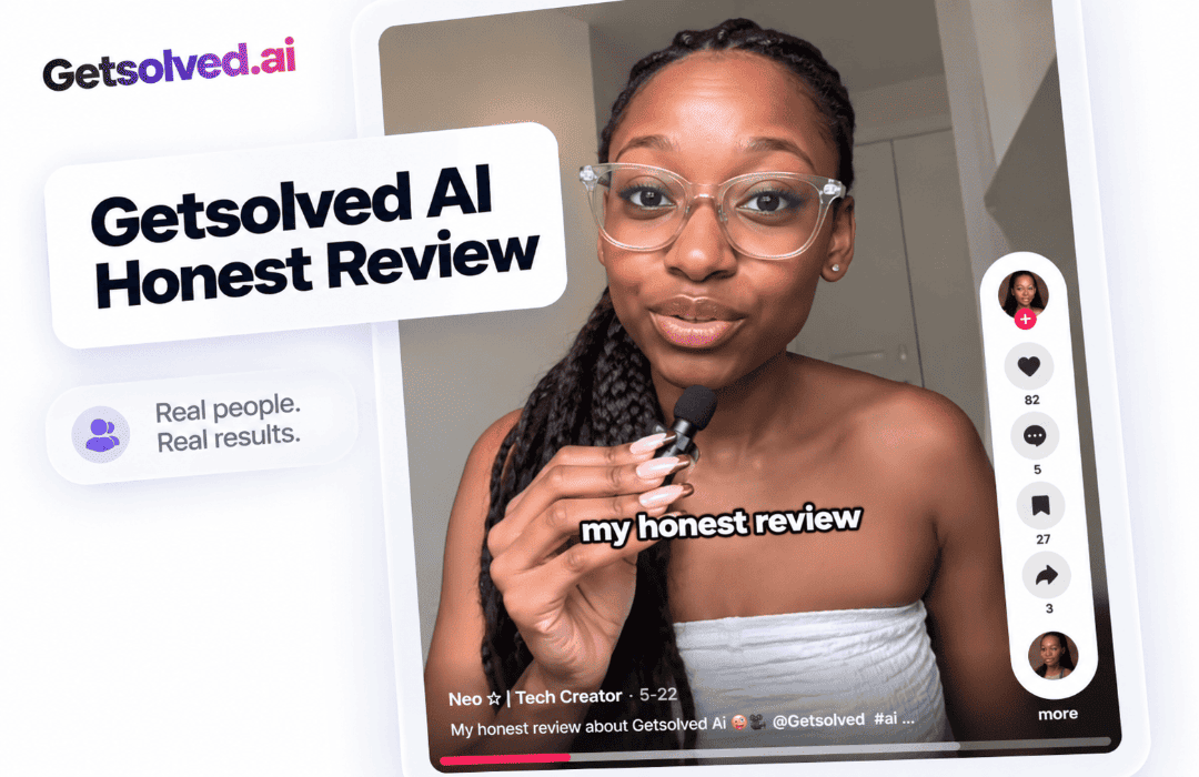 Screenshot of a GetSolved review on TikTok