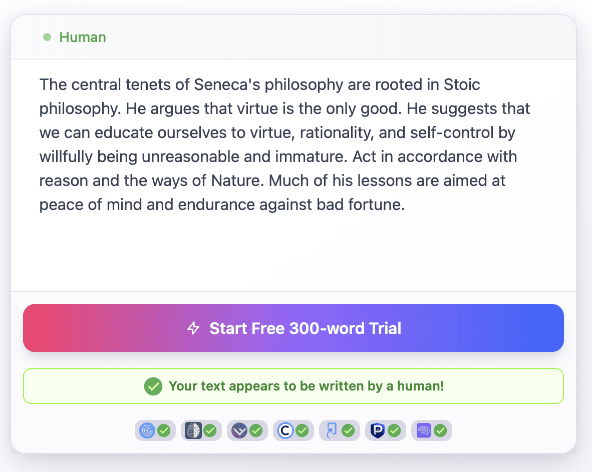 Walter Writes humanized text marked as written by a human