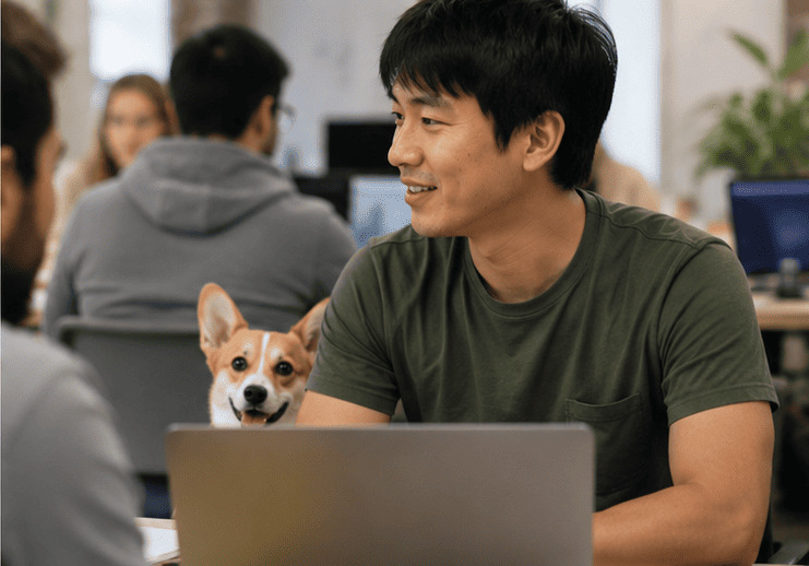 GetSolved team member collaborating from an office workspace